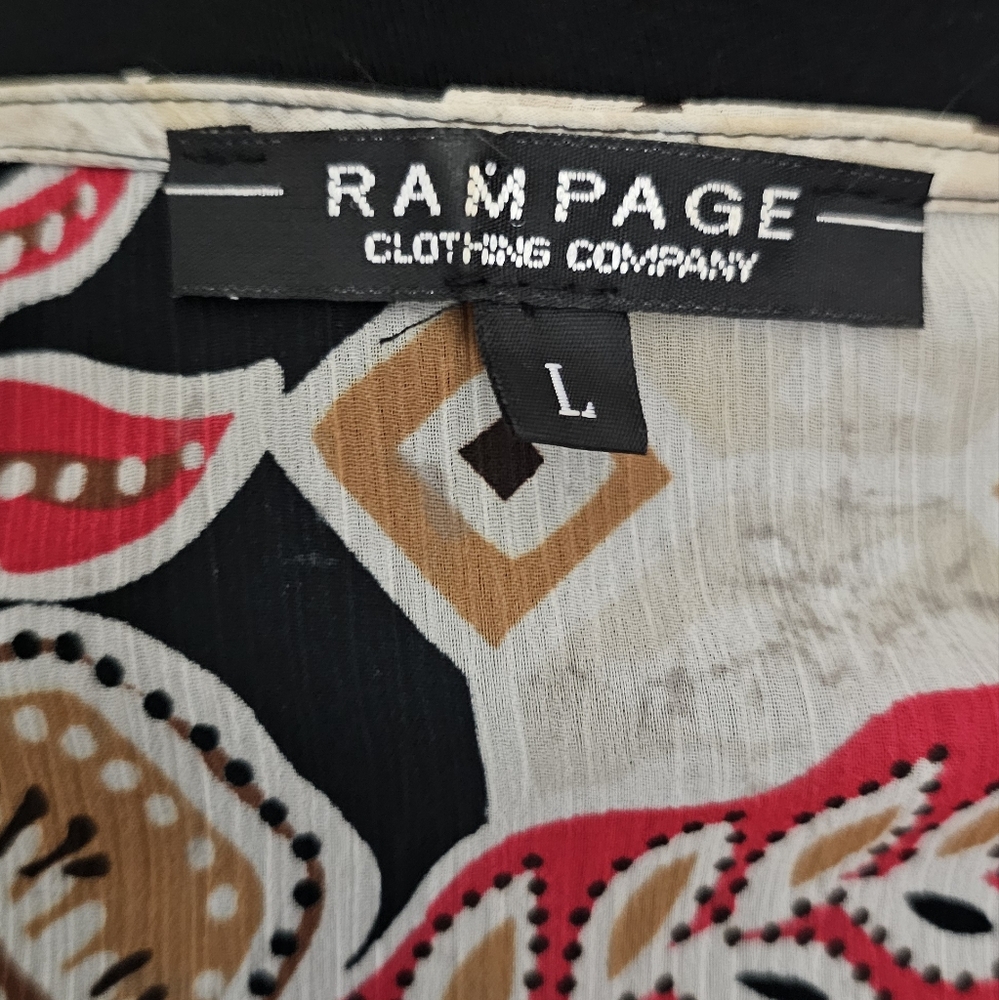 Rampage Y2K boho western sheer wrap blouse - Picture 8 of 8